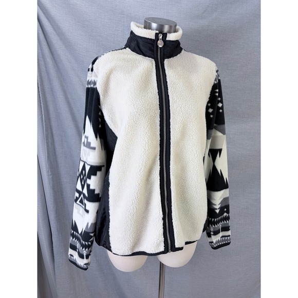 Lauren Ralph Lauren Jackets & Blazers - Lauren Ralph Lauren Active Southwestern Sherpa Fleece Jacket Womens L